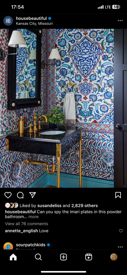 Scalamandre Pashmina Fern Arabisque Print On Cotton Satin Arabisque Green Red Tan MSRP USD 358/Y