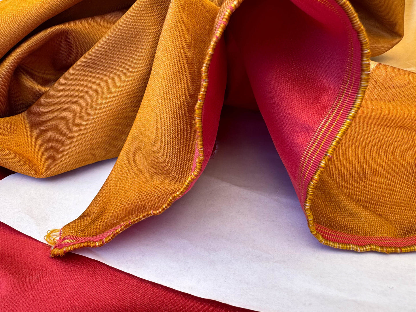 By 26"wide x51" Long  Scalamandre Fauteuil Bessieres Seat & Back Rouge Red Gold French Antique Design Medallion MSRP USD 612/y