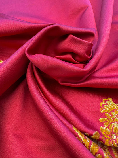 By 26"wide x51" Long  Scalamandre Fauteuil Bessieres Seat & Back Rouge Red Gold French Antique Design Medallion MSRP USD 612/y