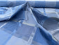Robert Allen Beacon Hill Monte Rosa Moonstone 100% Silk Plaid Satin Ocean Blue Sky Blue Baby Blue Silver White Cream Shimmering - By The Yard