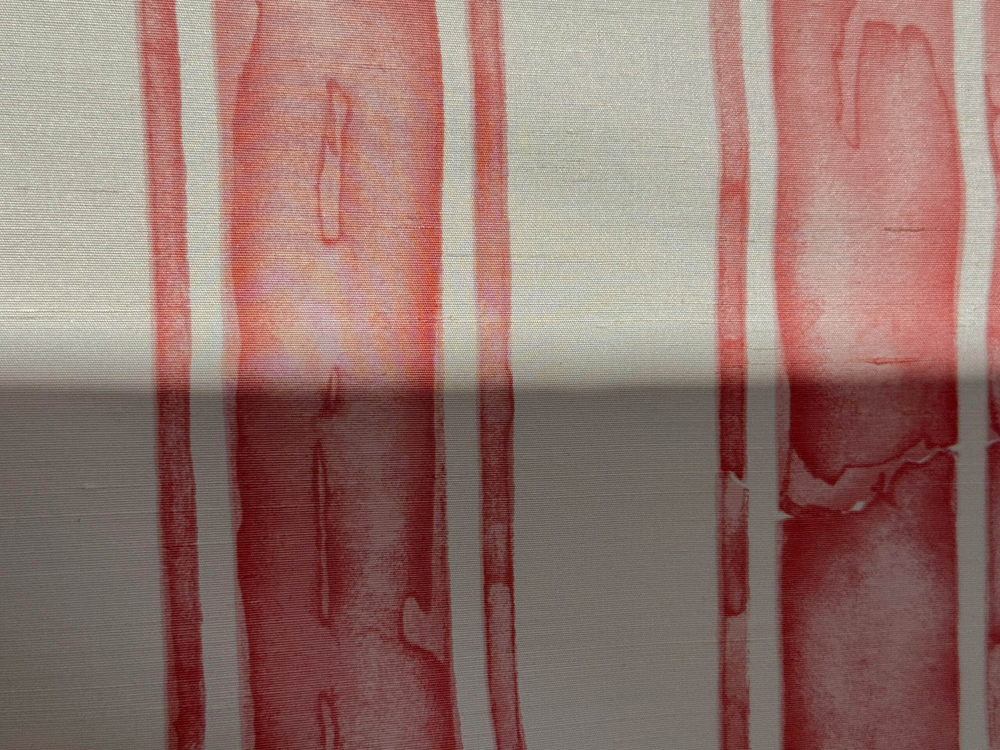 Scalamandre Gritti Stripe Roman Rose Red Beige Stripe Geometric MSRP USD  216/y