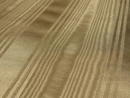 Kravet Couture Manisse Moire Stripe "khaki" Silk Gold Brown MSRP USD157y