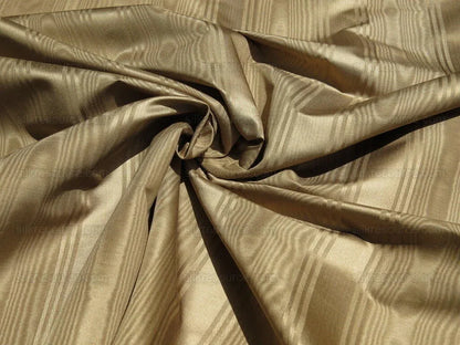 Kravet Couture Manisse Moire Stripe "khaki" Silk Gold Brown MSRP USD157y