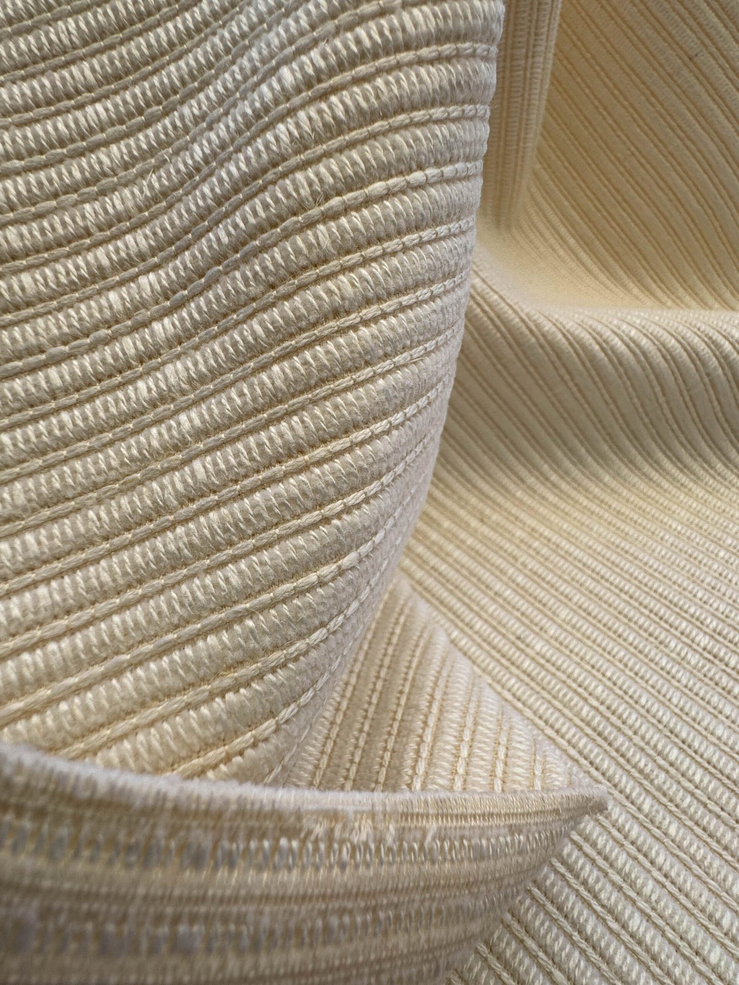 Scalamandre Snow Valley Pure Cream Beige Solid Texture Silk Cotton Linen MSRP USD 178/y