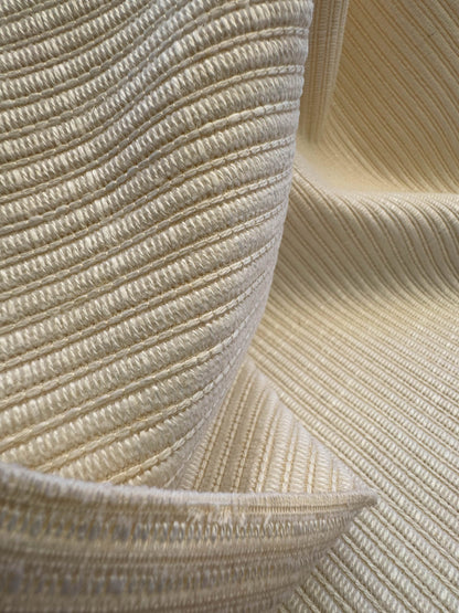 Scalamandre Snow Valley Pure Cream Beige Solid Texture Silk Cotton Linen MSRP USD 178/y