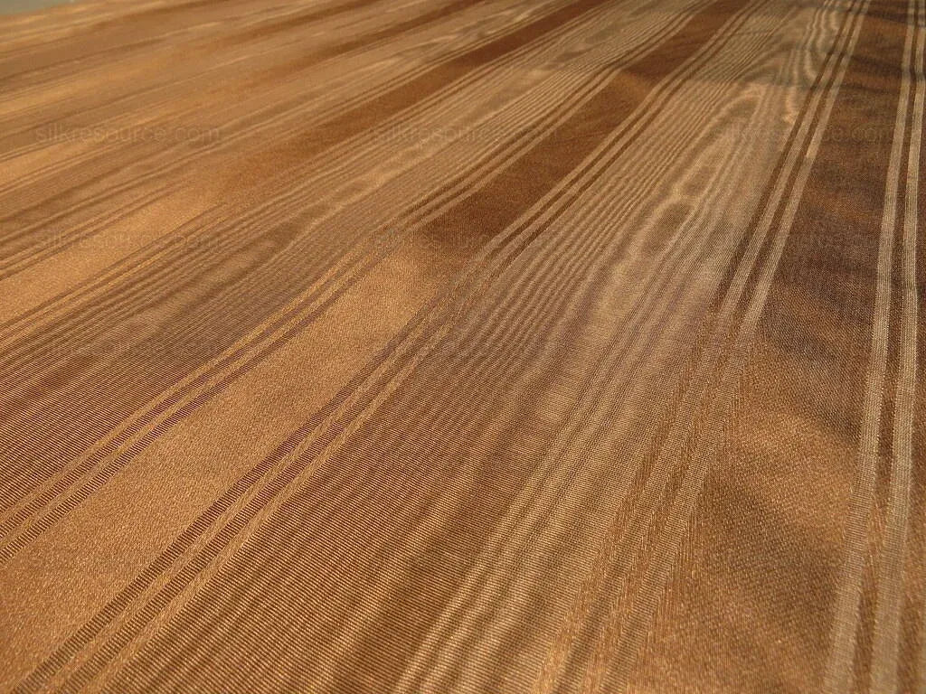 Kravet Couture Manisse Moire Stripe "nutmeg" Silk MSRP USD 157/Y