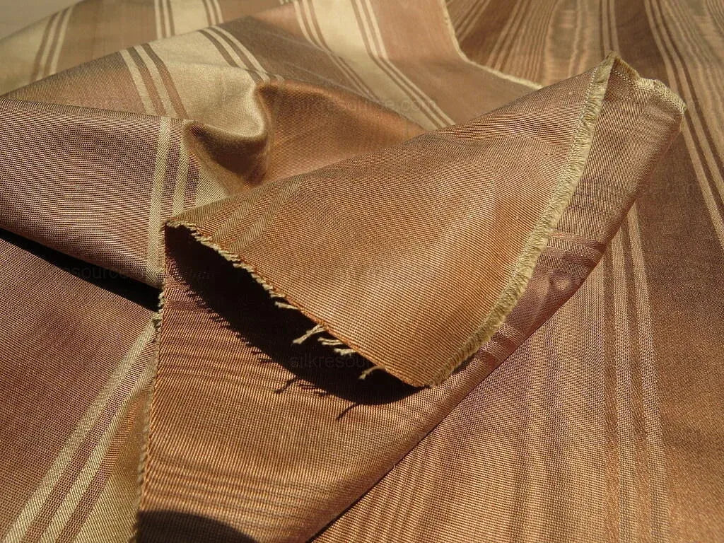 Kravet Couture Manisse Moire Stripe "nutmeg" Silk MSRP USD 157/Y