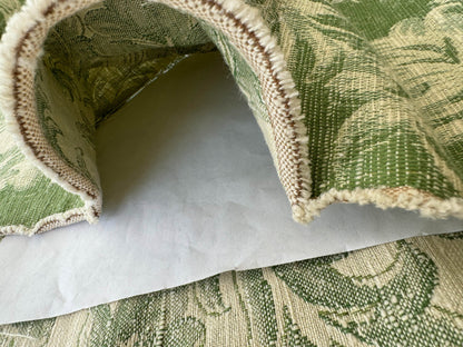 Scalamandre Arles Green Floral Botanical Cotton Linen MSRP USD 196/y