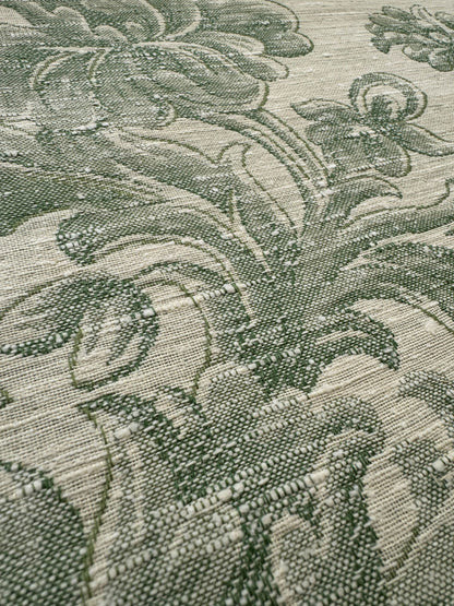 Scalamandre Arles Green Floral Botanical Cotton Linen MSRP USD 196/y