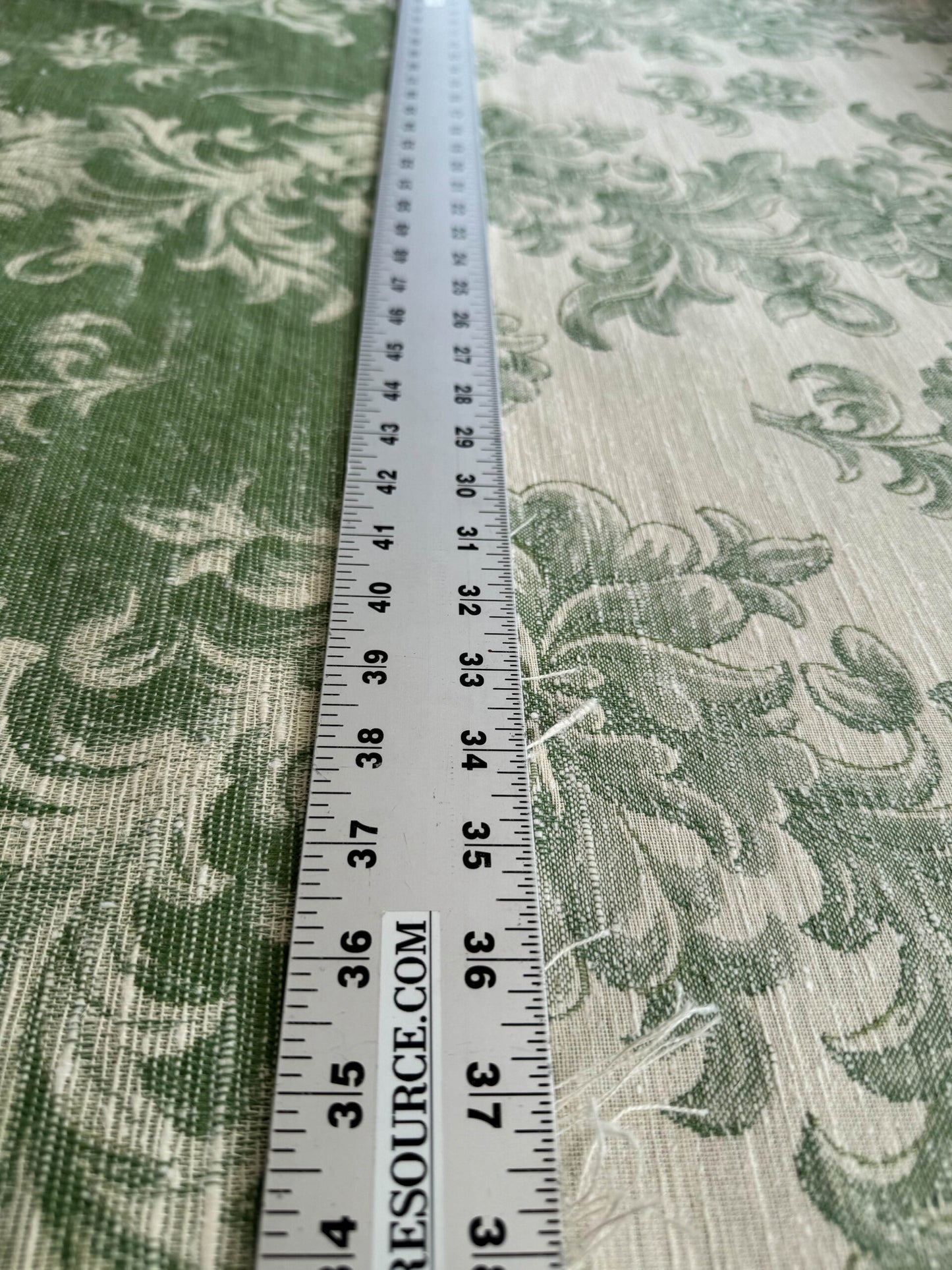 Scalamandre Arles Green Floral Botanical Cotton Linen MSRP USD 196/y