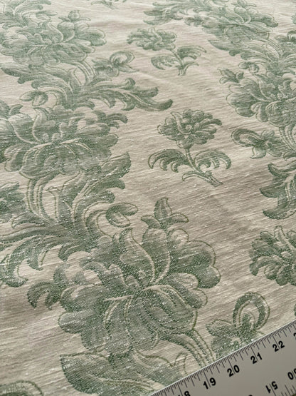 Scalamandre Arles Green Floral Botanical Cotton Linen MSRP USD 196/y