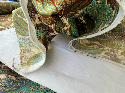 Scalamandre Tropical Paisley Cream Green Brown Botanical Foliage Floral MSRP USD 364/y