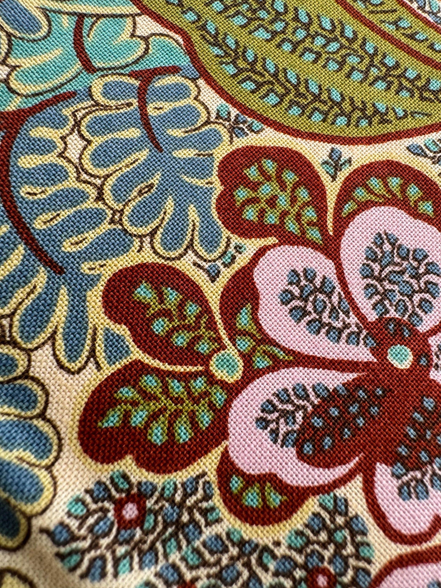 Scalamandre Tropical Paisley Cream Green Brown Botanical Foliage Floral MSRP USD 364/y