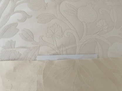 Robert Allen Beacon Hill Amerikey Snow Silk White Matelassé Art Nouveau Pomegranate Grape Floral Scroll Lux MSRP USD195/y