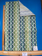 9 Berkbox79 Square Velvet by Grey Watkins Diamantina Ocean Deep Green Diamond Stripe MSRP USD306/y