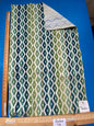 10 Berkbox79 Square Velvet by Grey Watkins Diamantina Ocean Deep Green Diamond Stripe MSRP USD306/y