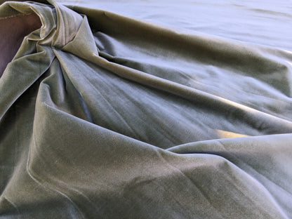 Scalamandre Folio Thyme Green Superb Silk Velvet With Cuddly Silk Pile Yet Durable brown MSRP USD 566/y