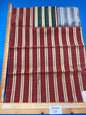 13 Berkbox79 Square Velvet by Old World Weavers Pembroke Coral Stripe Red Beige 26 x 34"Long MSRP USD504/y