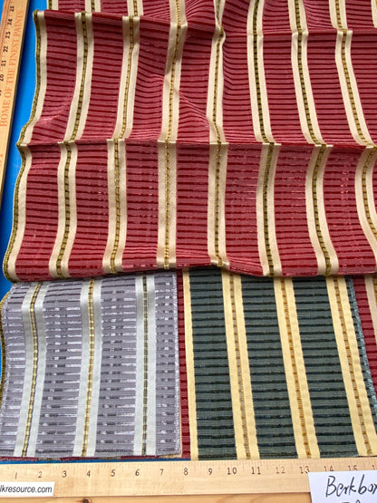 13 Berkbox79 Square Velvet by Old World Weavers Pembroke Coral Stripe Red Beige 26 x 34"Long MSRP USD504/y