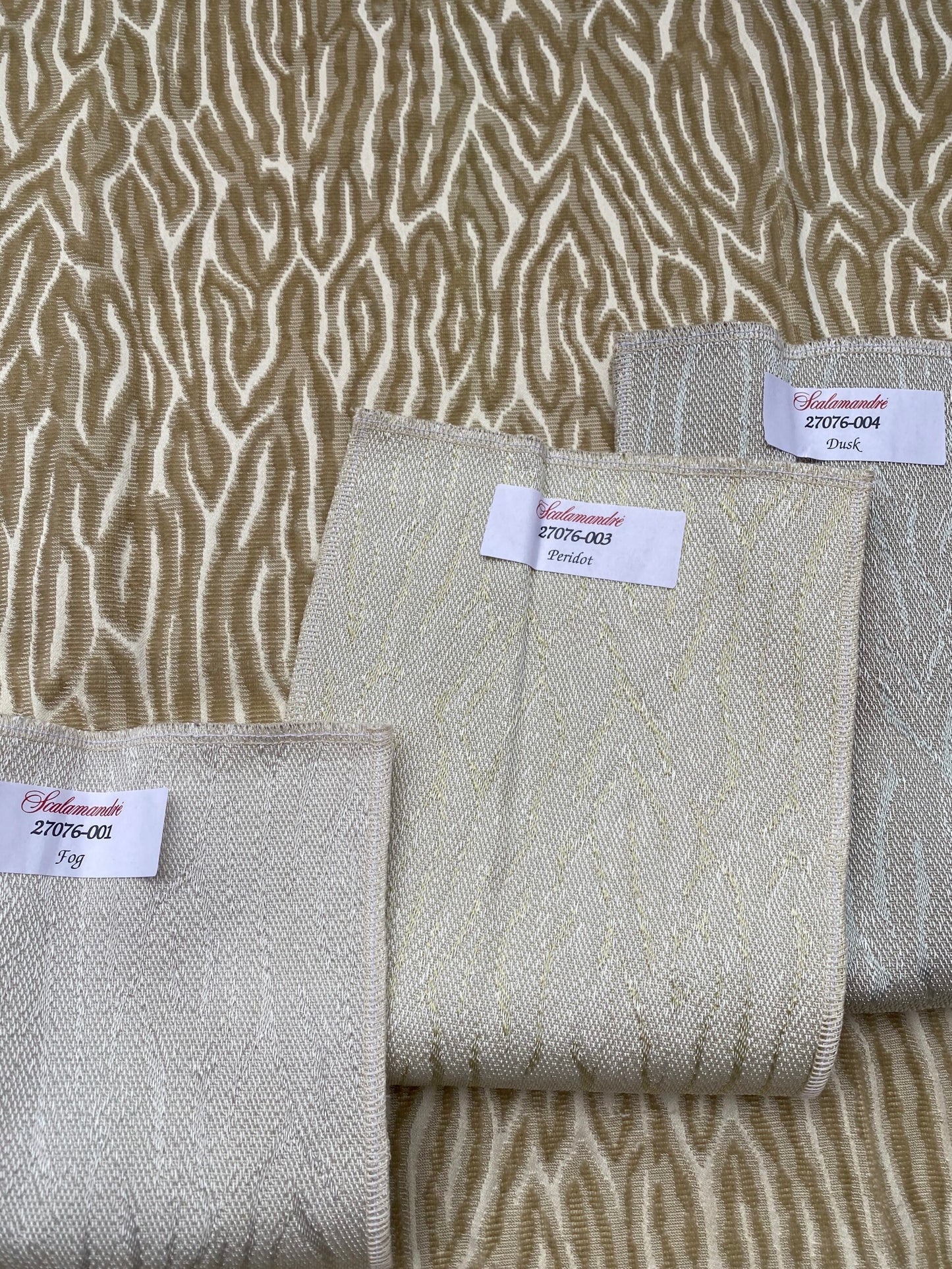 1 Berkbox80 Square Velvet by Scalamandre  Faux Bois Velvet Sand Abstract Beige MSRP USD504/y