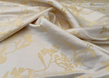 Beacon Hill Thale Cress in Yellow Beige Lotus Silk Lampas Wild Flower Botanical Study
