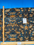 3 Berkbox80 Square Velvet by Grey Watkins Cherbourg Blue Brown Gold Botanical Foliage MSRP USD300+/y
