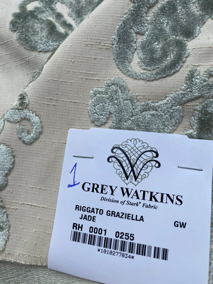 4 Berkbox80 Square Velvet by Grey Watkins Riggato Graziella Jade MSRP USD470/y