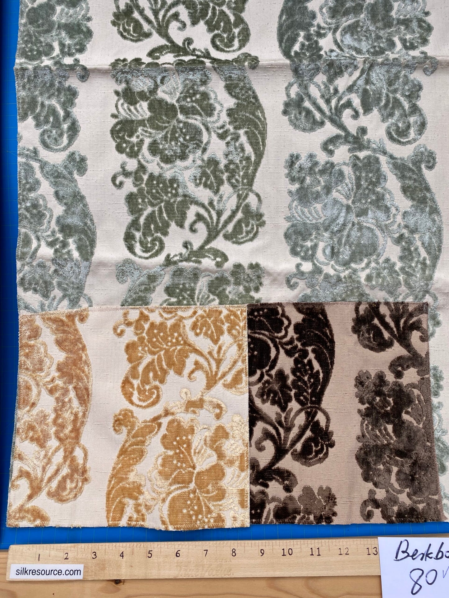 8 Berkbox80 Square Velvet by Grey Watkins Riggato Graziella Jade MSRP USD470/y