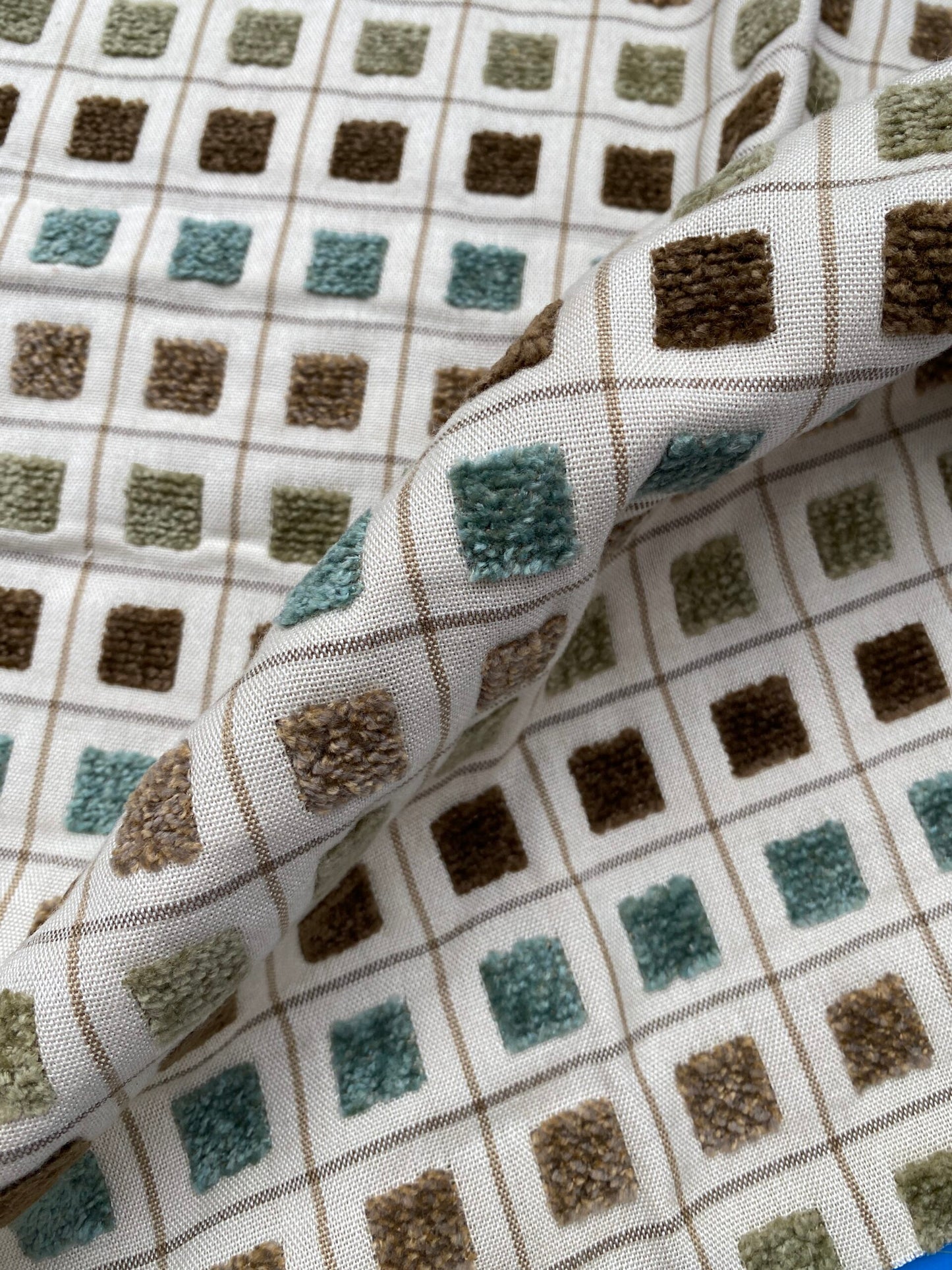 9 Berkbox80 Square Velvet by Old World Weavers Outdoor San Marco Seafoam Square Pattern MSRP USD272/y