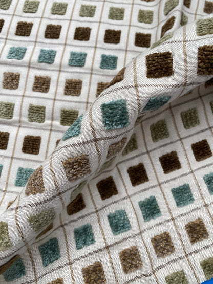 9 Berkbox80 Square Velvet by Old World Weavers Outdoor San Marco Seafoam Square Pattern MSRP USD272/y