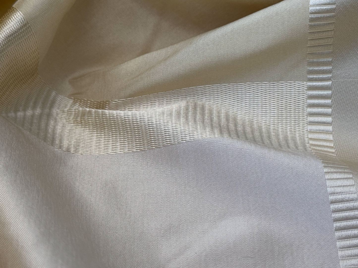 Beacon Hill Monte Rosa Yellow Lotus 100% Silk Plaid Satin Lemon White Cream Shimmering - By The Yard