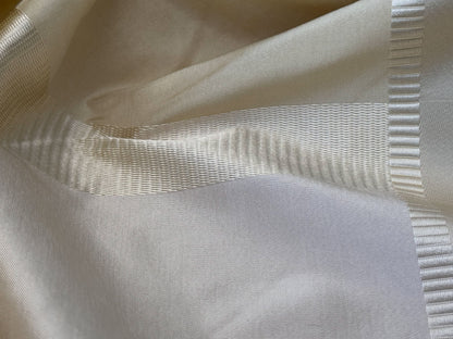 Beacon Hill Monte Rosa Yellow Lotus 100% Silk Plaid Satin Lemon White Cream Shimmering - By The Yard