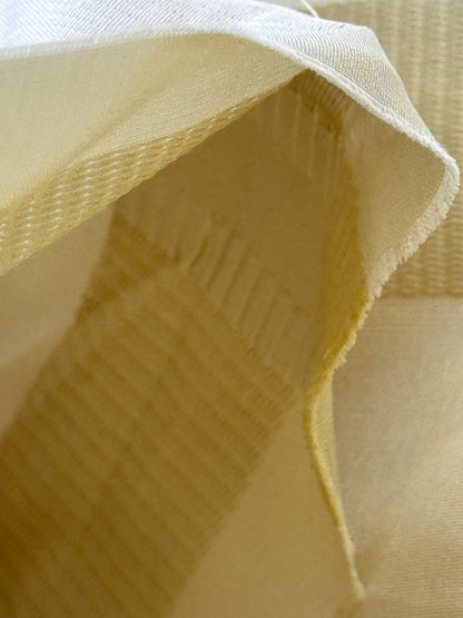 Beacon Hill Monte Rosa Yellow Lotus 100% Silk Plaid Satin Lemon White Cream Shimmering - By The Yard