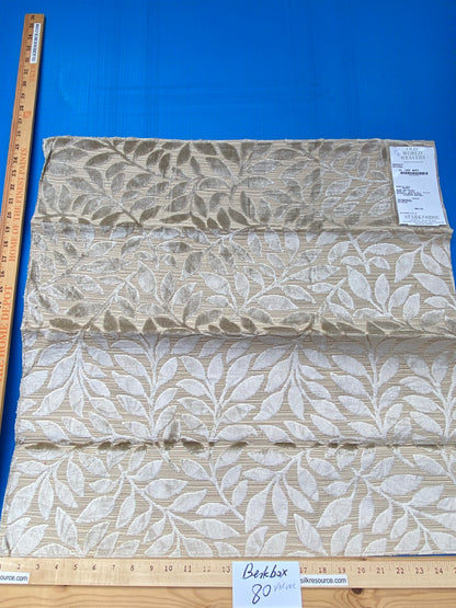 11 Berkbox80 Square Velvet by Old World Weavers Argento Natural Leaf Tree Foliage MSRP USD300+/y