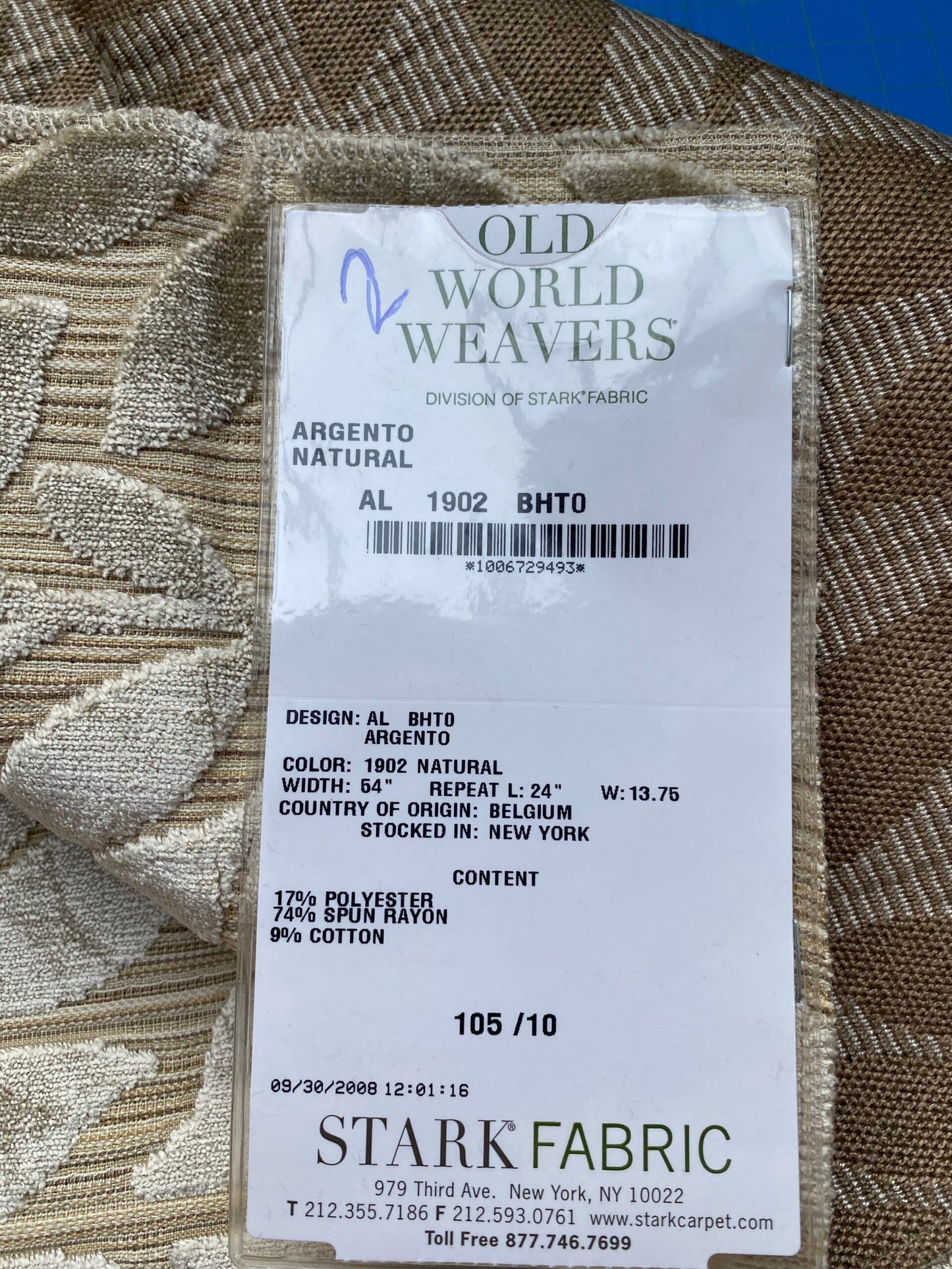 11 Berkbox80 Square Velvet by Old World Weavers Argento Natural Leaf Tree Foliage MSRP USD300+/y