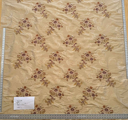Scalamandre Floral Botanical Brown Beige Embroidery Historical 1.2y