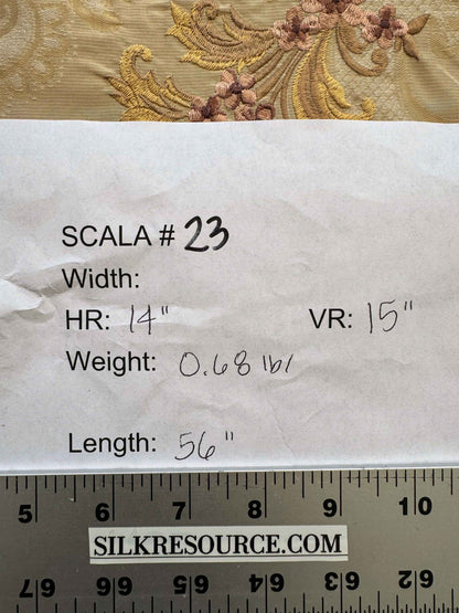 Scalamandre Floral Botanical Brown Beige Embroidery Historical 1.2y