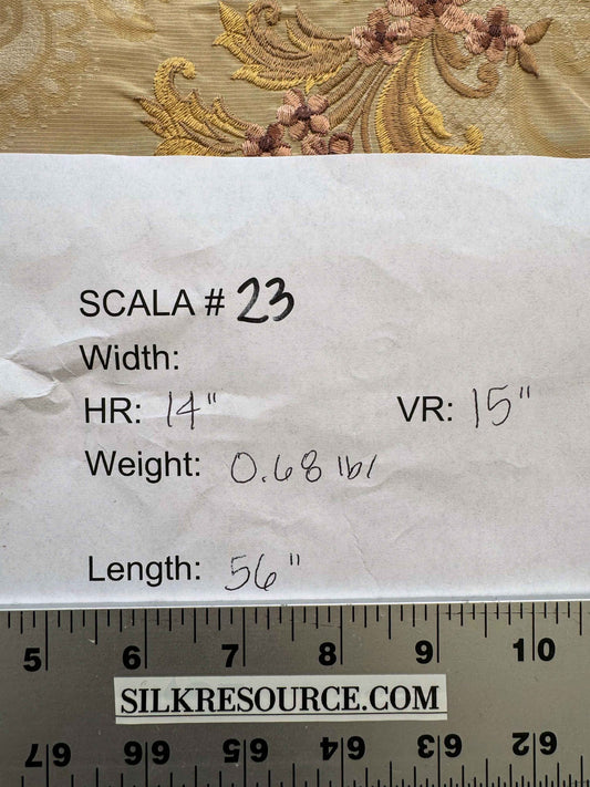 Scalamandre Floral Botanical Brown Beige Embroidery Historical 1.2y