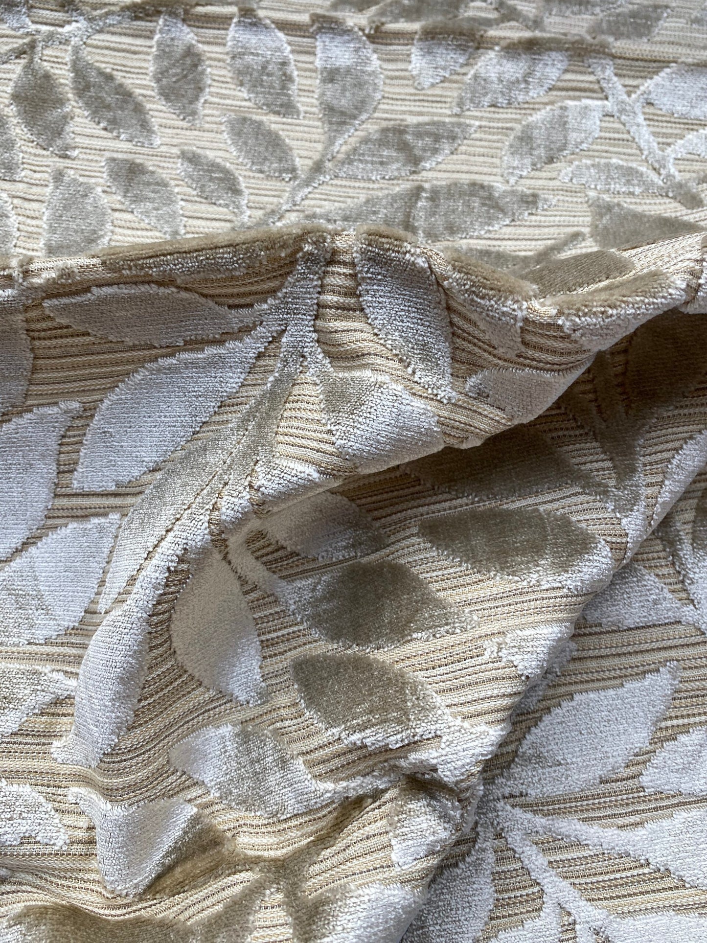 11 Berkbox80 Square Velvet by Old World Weavers Argento Natural Leaf Tree Foliage MSRP USD300+/y