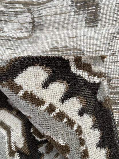 12 Berkbox80 Square Velvet by Scalamandre Oushak Linen Velvet Smoke Linen Abstract Brown Beige MSRP USD638/y Piece 1