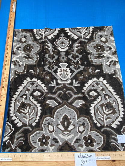 15 Berkbox80 Square Velvet by Scalamandre Oushak Linen Velvet Smoke Linen Abstract Brown Beige MSRP USD638/y Piece 4