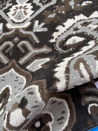 15 Berkbox80 Square Velvet by Scalamandre Oushak Linen Velvet Smoke Linen Abstract Brown Beige MSRP USD638/y Piece 4