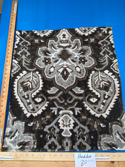 17 Berkbox80 Square Velvet by Scalamandre Oushak Linen Velvet Smoke Linen Abstract Brown Beige MSRP USD638/y Piece 7