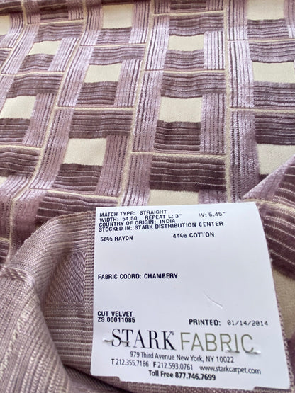 20 Berkbox80 Square Velvet by Grey Watkins Saint Amand Lavender 34" L x 26" wide MSRP USD424/y