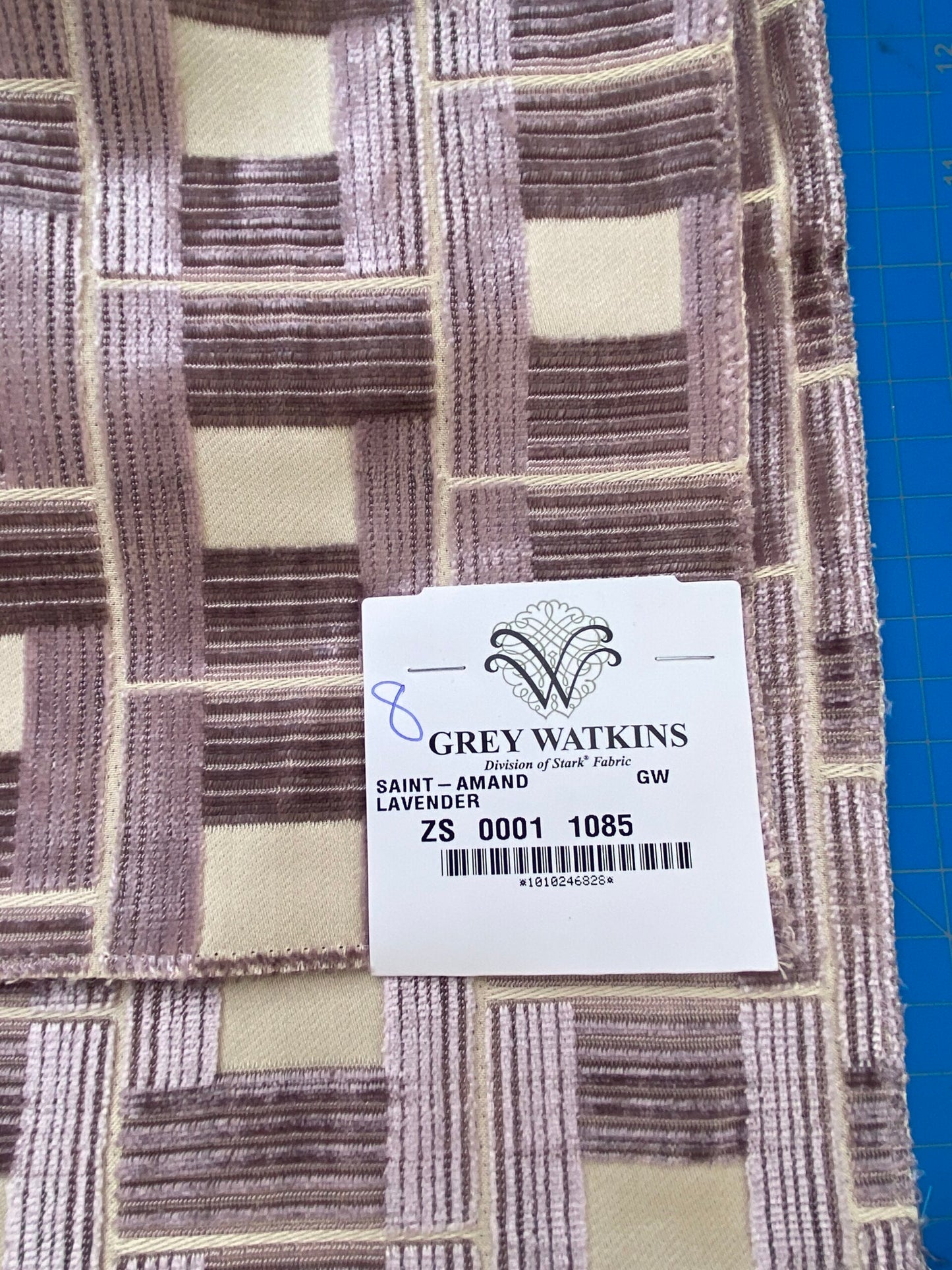 20 Berkbox80 Square Velvet by Grey Watkins Saint Amand Lavender 34" L x 26" wide MSRP USD424/y