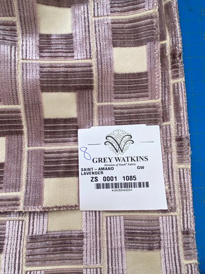 20 Berkbox80 Square Velvet by Grey Watkins Saint Amand Lavender 34" L x 26" wide MSRP USD424/y