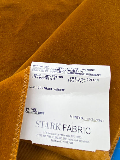 4 Berkbox81 Square Velvet by Christian Fischbacher Visconte II Butterscotch Orange Solid MSRP USD 300+/y