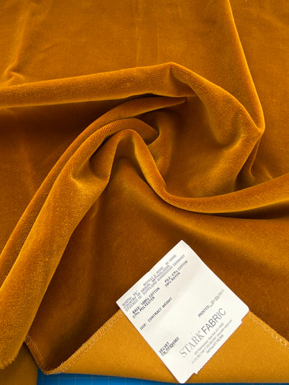 4 Berkbox81 Square Velvet by Christian Fischbacher Visconte II Butterscotch Orange Solid MSRP USD 300+/y