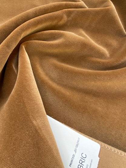 5 Berkbox81 Square Velvet by Christian Fischbacher Visconte II Toffee Brown Solid MSRP USD 300+/y