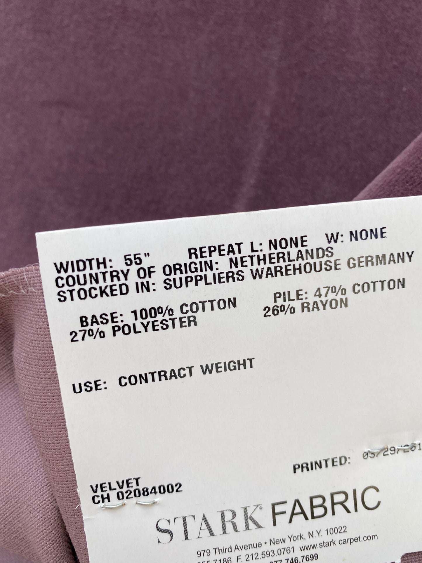 7 Berkbox81 Square Velvet by Christian Fischbacher Visconte II Pansy Purple  Solid 26"L X 26"W  MSRP USD 300+/y